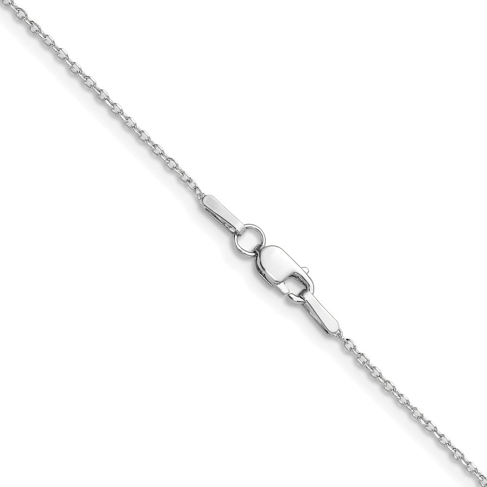 14k White Gold 1.0mm D/C Forzantine Cable Chain (1.47 grams)