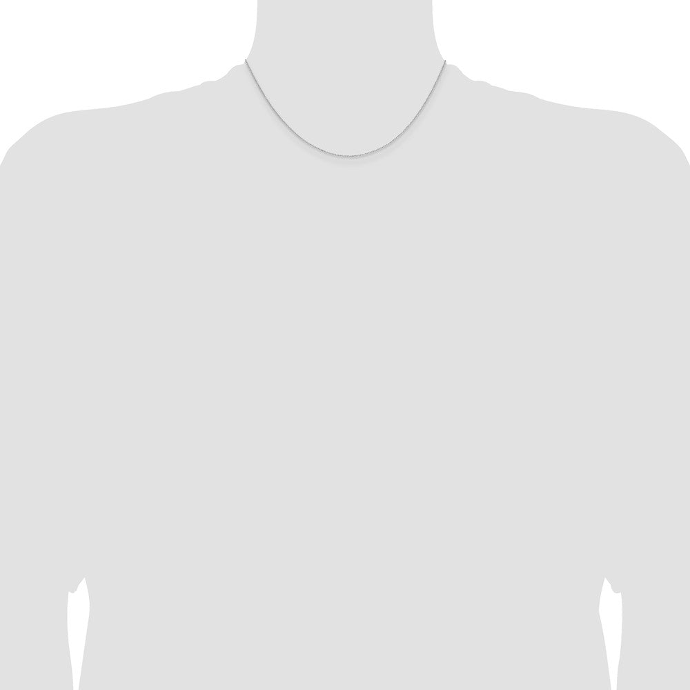 14k White Gold 1.0mm D/C Forzantine Cable Chain (1.47 grams)