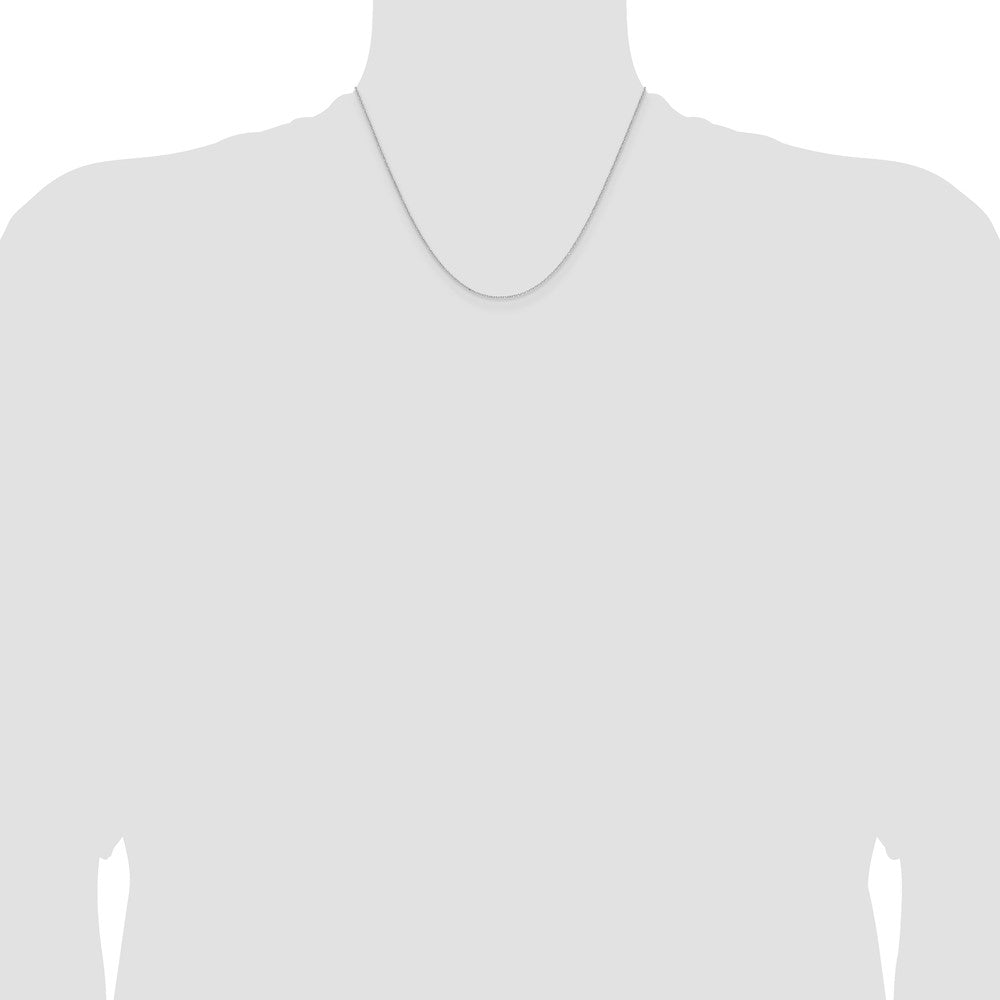 14k White Gold 1.0mm D/C Forzantine Cable Chain (1.47 grams)