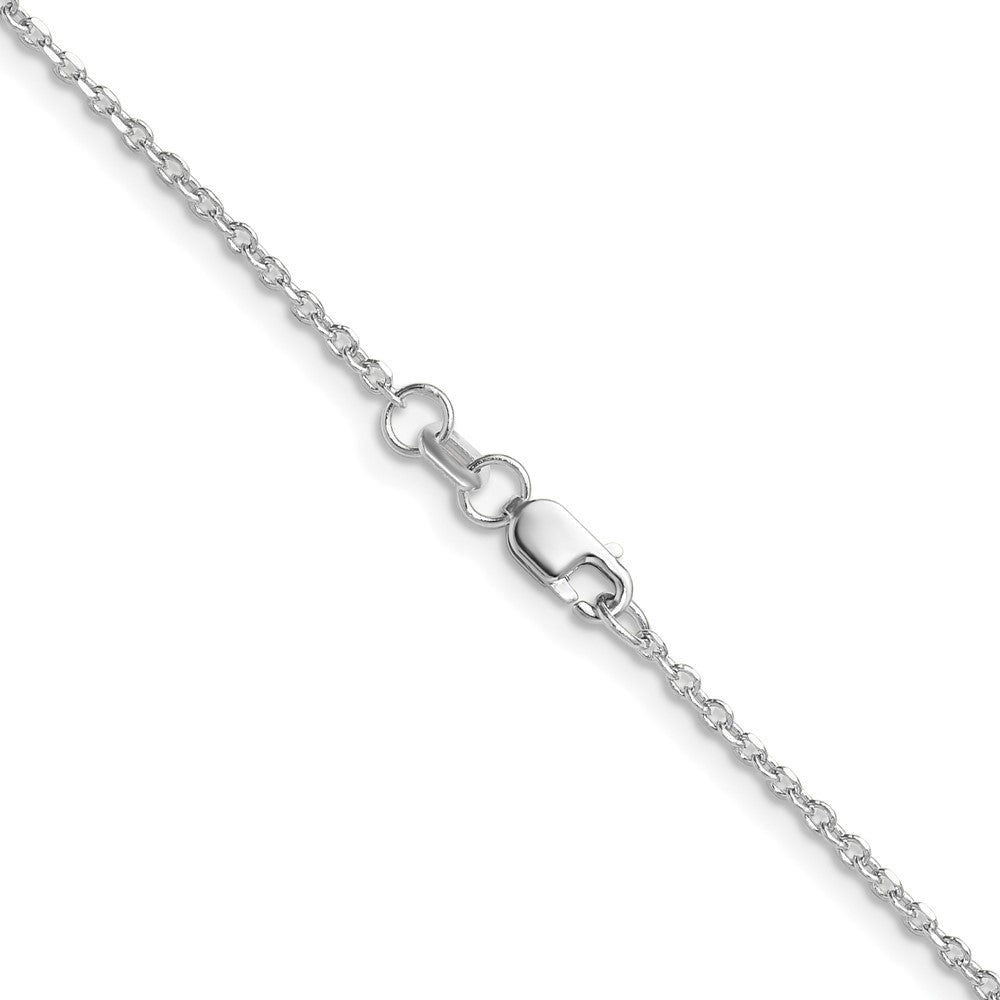 14k White Gold 1.4mm D/C Forzantine Cable Chain (2.42 grams)