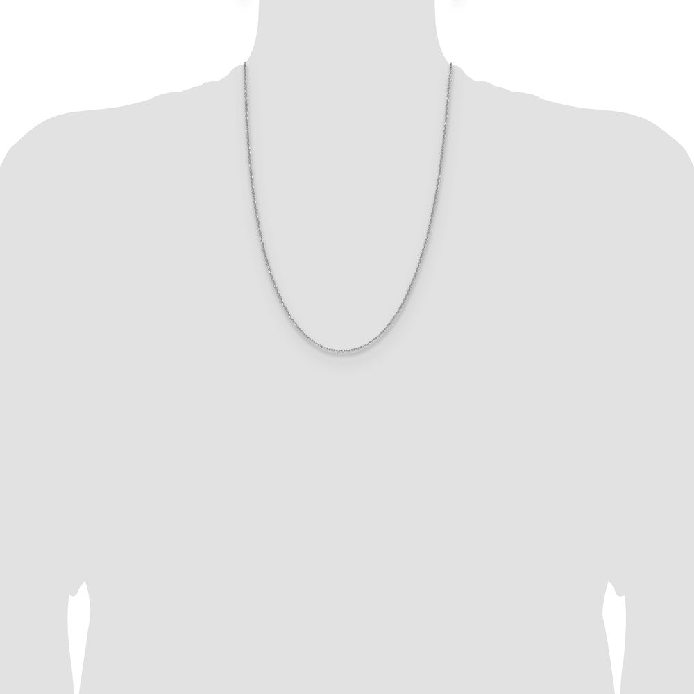 14k White Gold 1.4mm D/C Forzantine Cable Chain (2.42 grams)