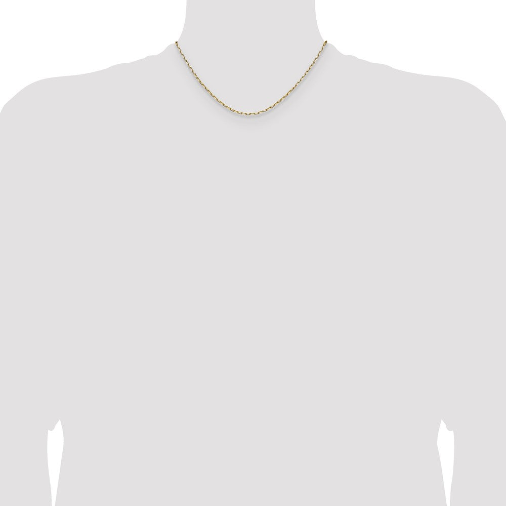 14k 2.1mm Solid Beveled Paperclip Chain (3.94 grams)