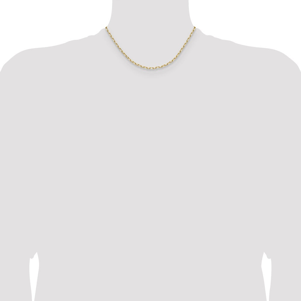 14k 3.0mm Solid Beveled Paperclip Chain (6.68 grams)