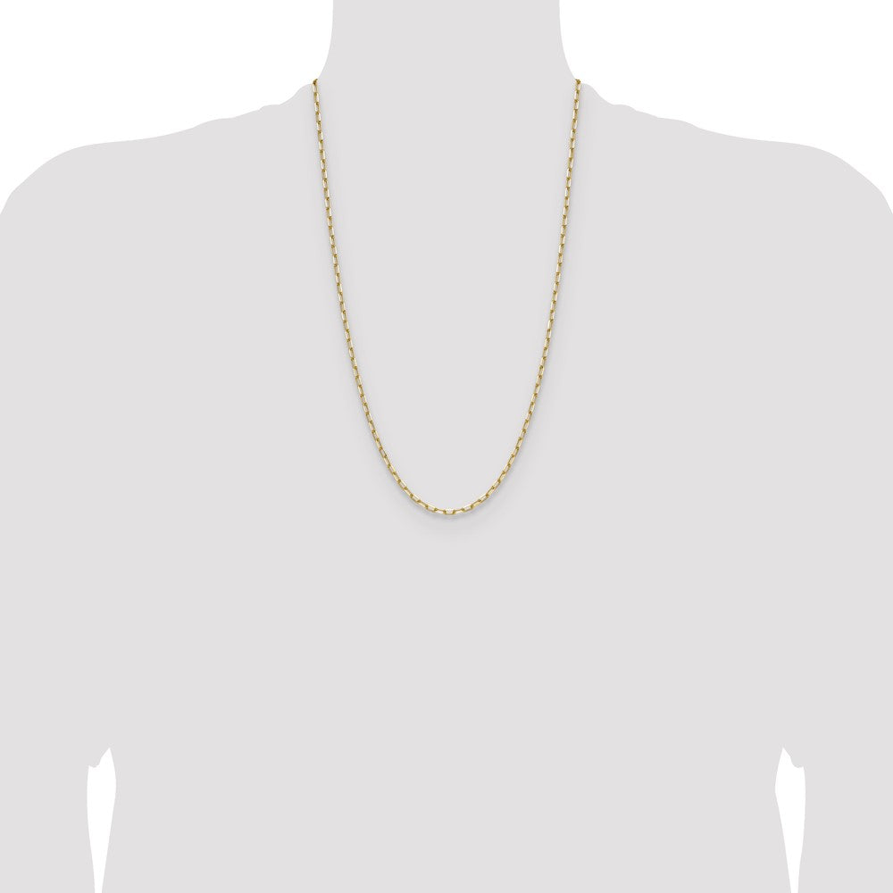 14k 3.0mm Solid Beveled Paperclip Chain (6.68 grams)