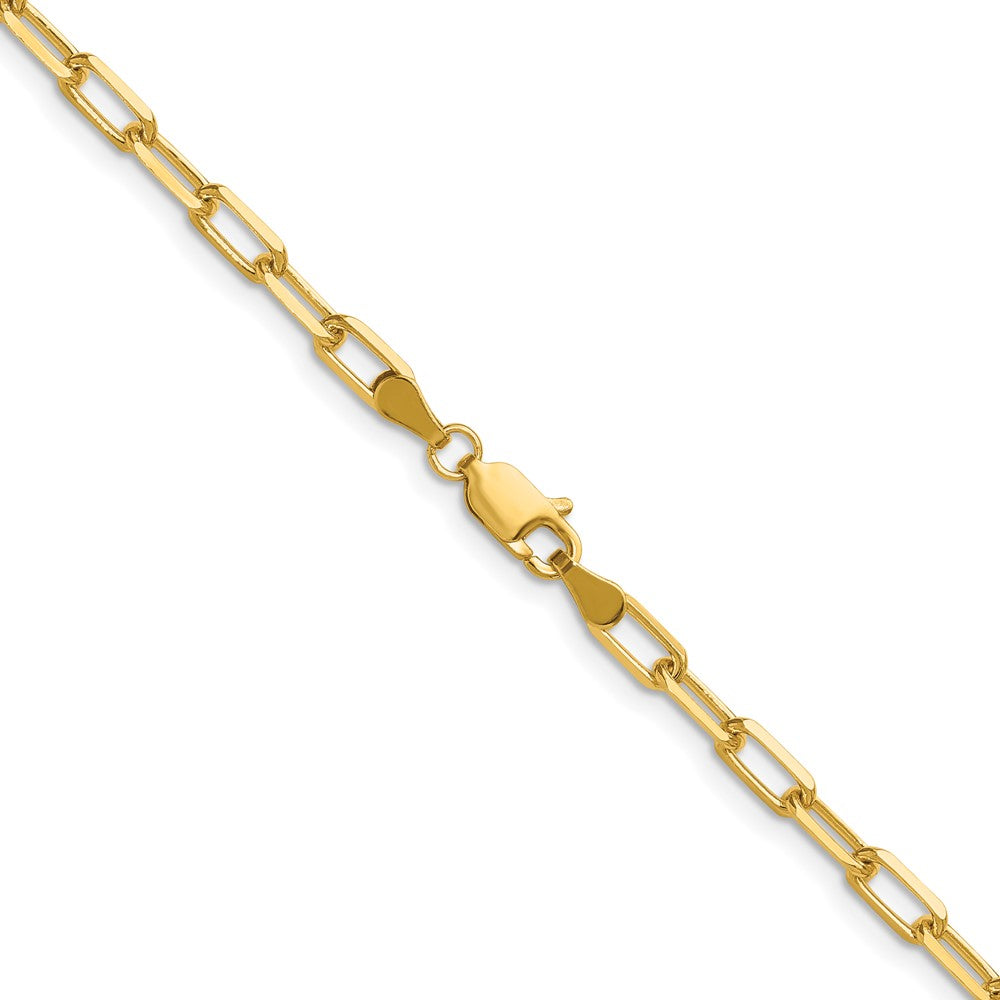 14k 3.5mm Solid Beveled Paperclip Chain (10.22 grams)