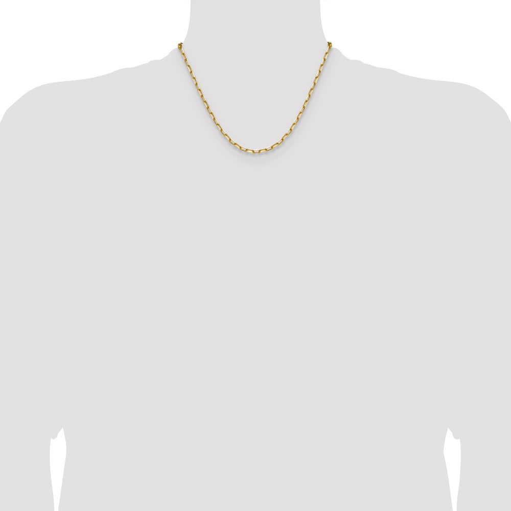14k 3.5mm Solid Beveled Paperclip Chain (10.22 grams)