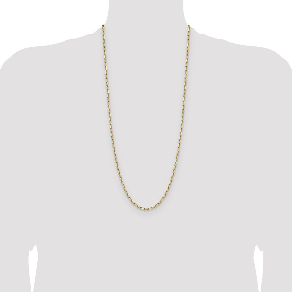 14k 3.5mm Solid Beveled Paperclip Chain (10.22 grams)