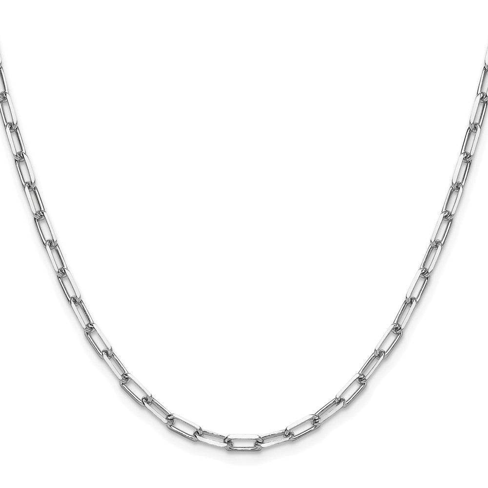14k White Gold 3.5mm Solid Beveled Paperclip Chain (10.59 grams)