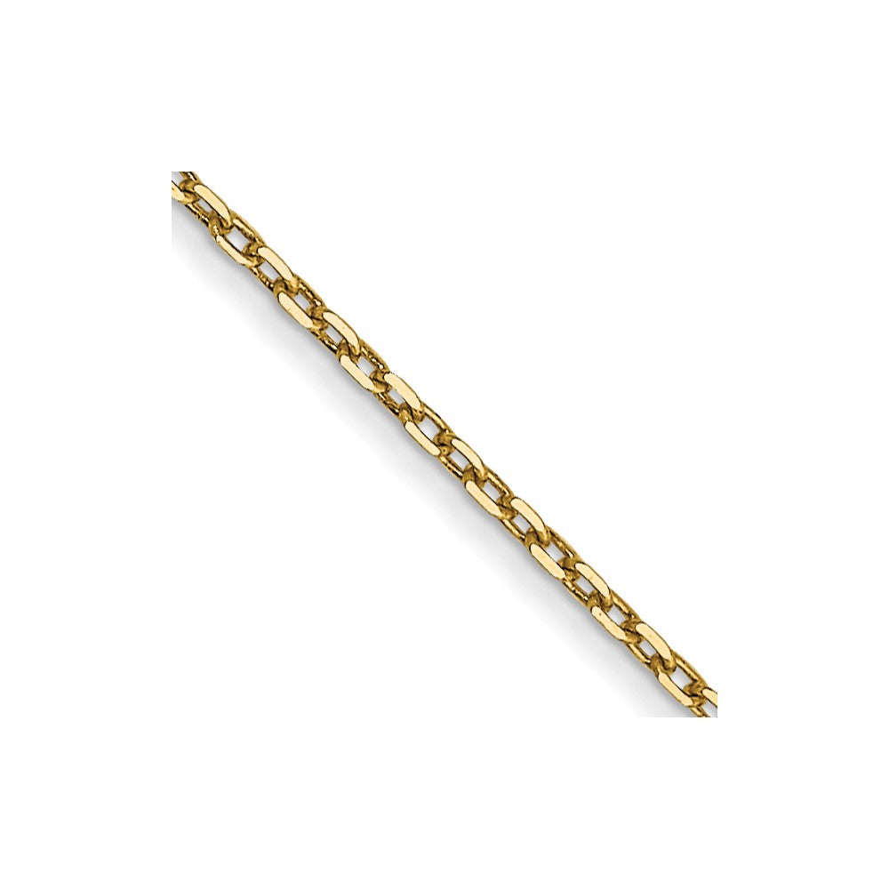 14k .8mm D/C Cable with Spring Ring Clasp Chain (0.87 grams)