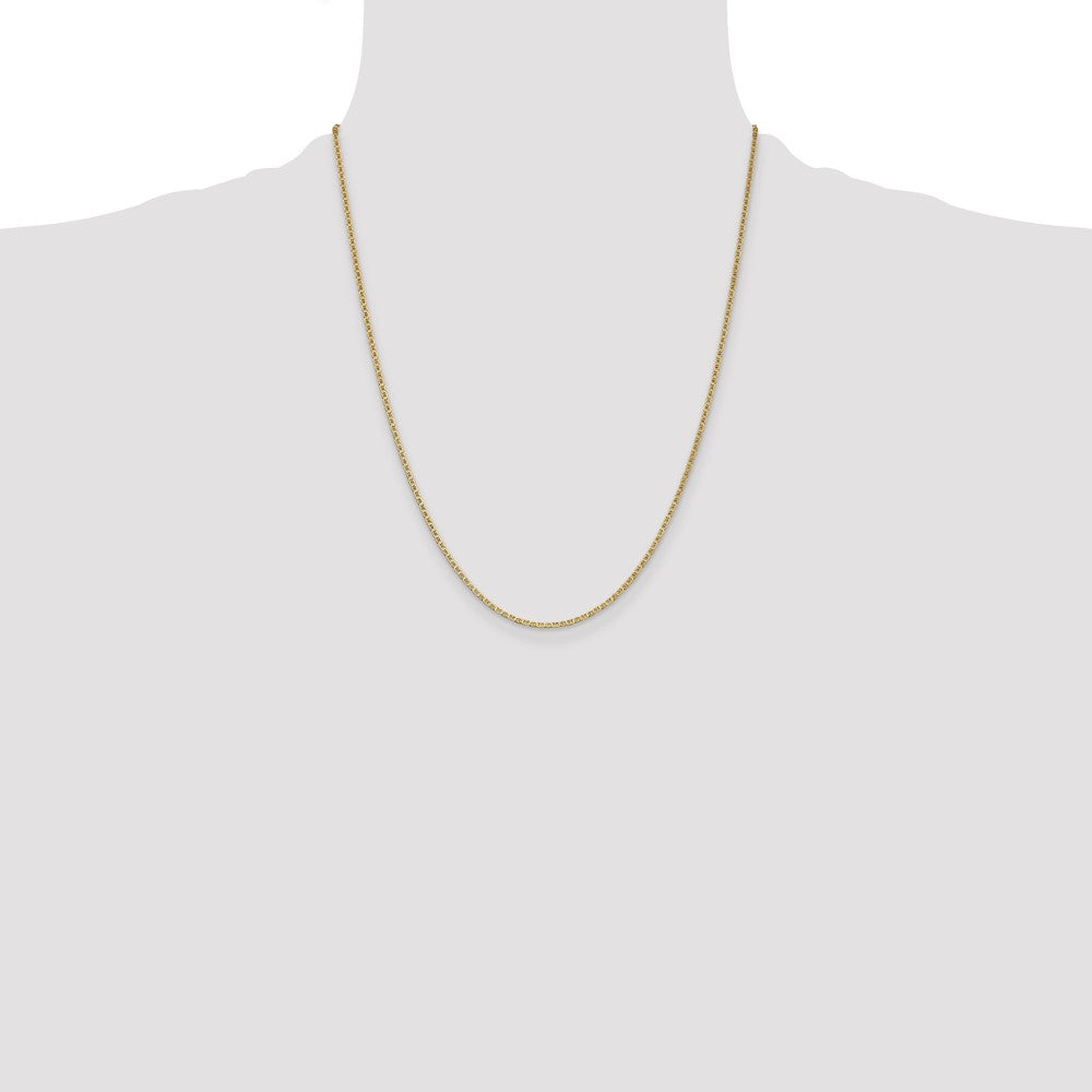 14k 1.5mm Lightweight Flat Anchor Link Pendant Chain (1.77 grams)