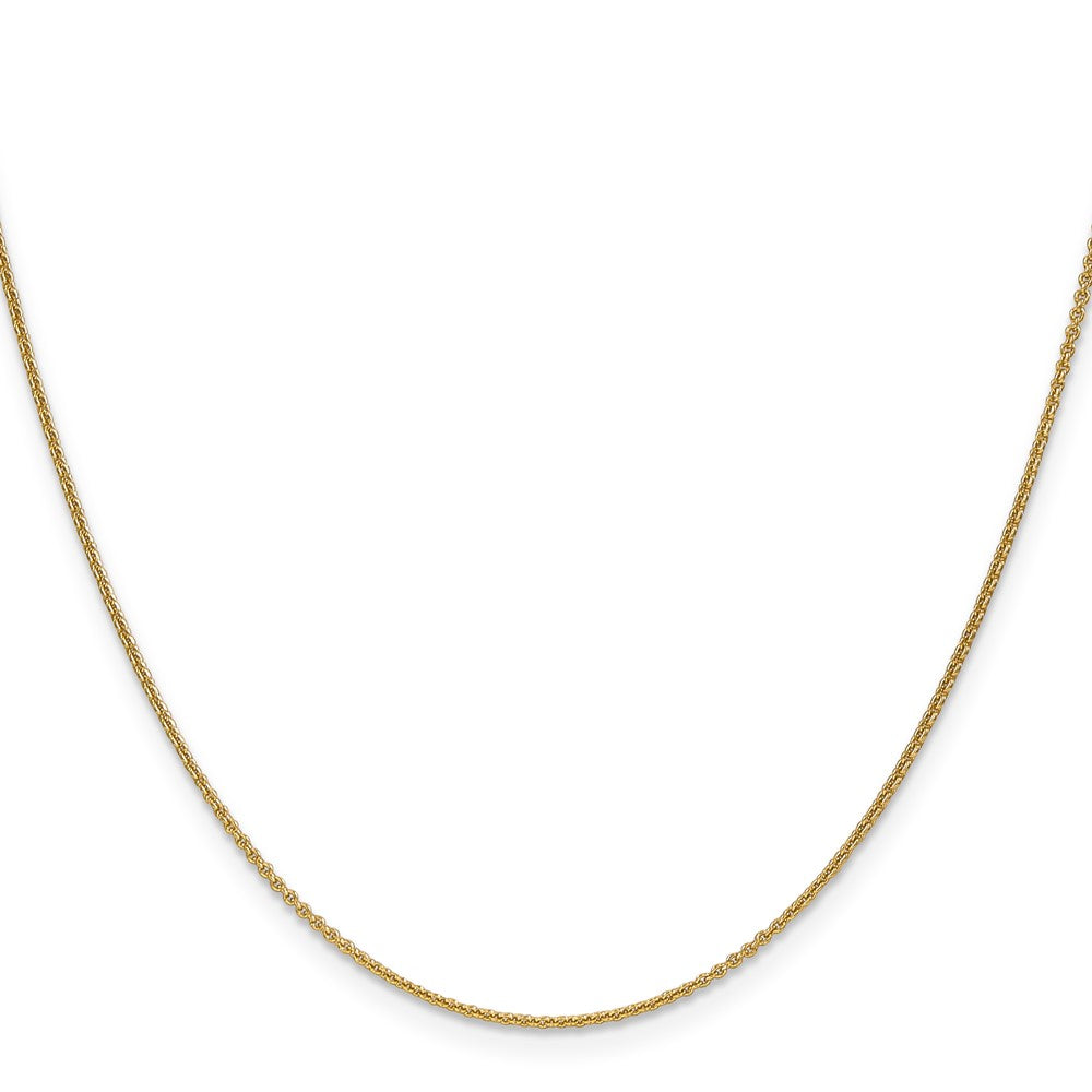 14k 1mm Round Open Link Cable Chain (1.59 grams)