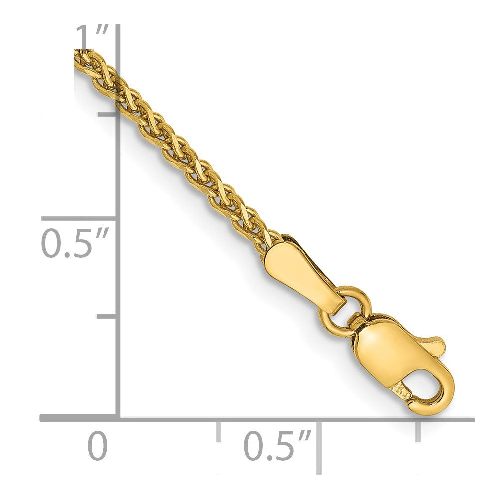 14k 1.7mm D/C Spiga Chain Bracelet (2.26 grams)