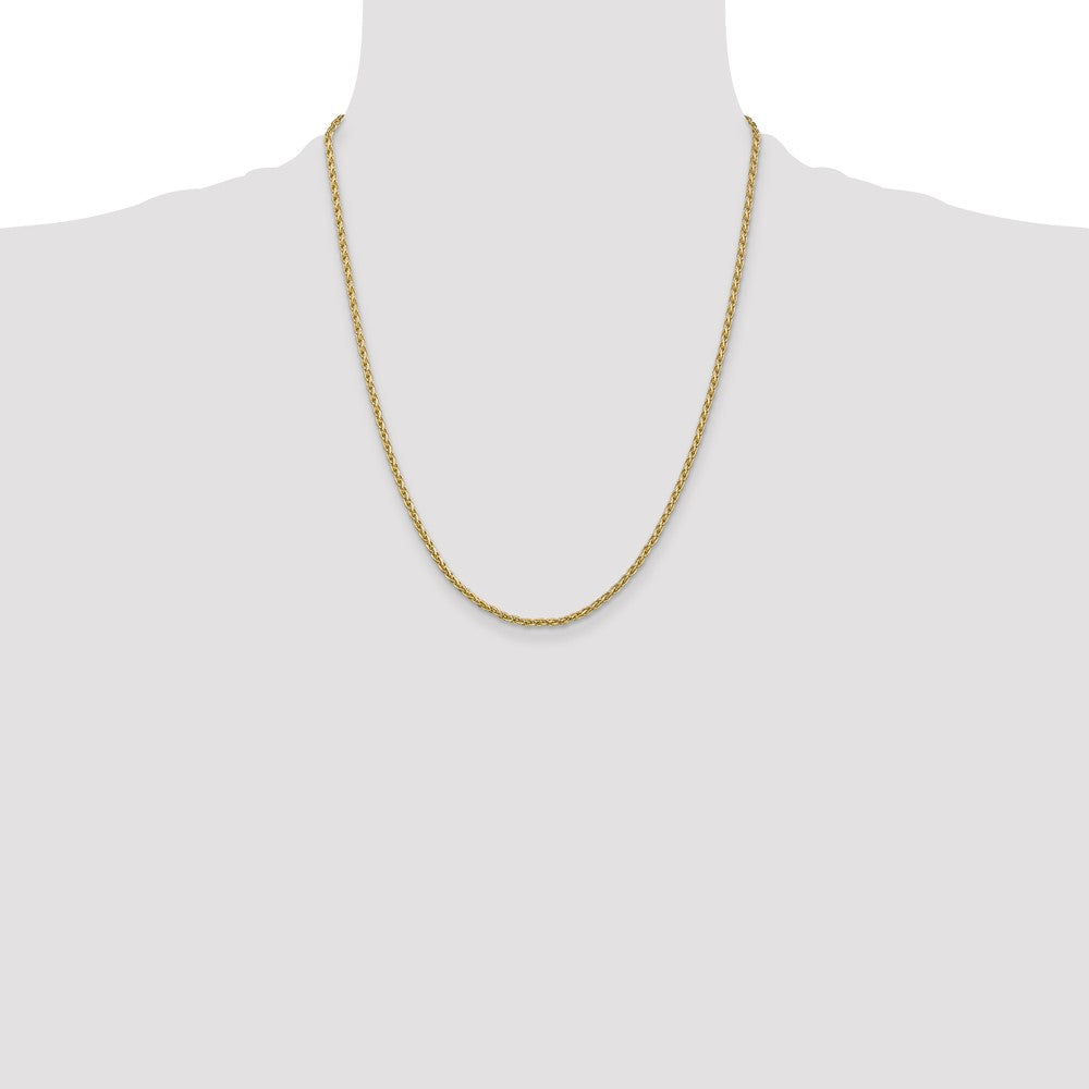 14k 2.25mm Parisian Wheat Chain (9.52 grams)