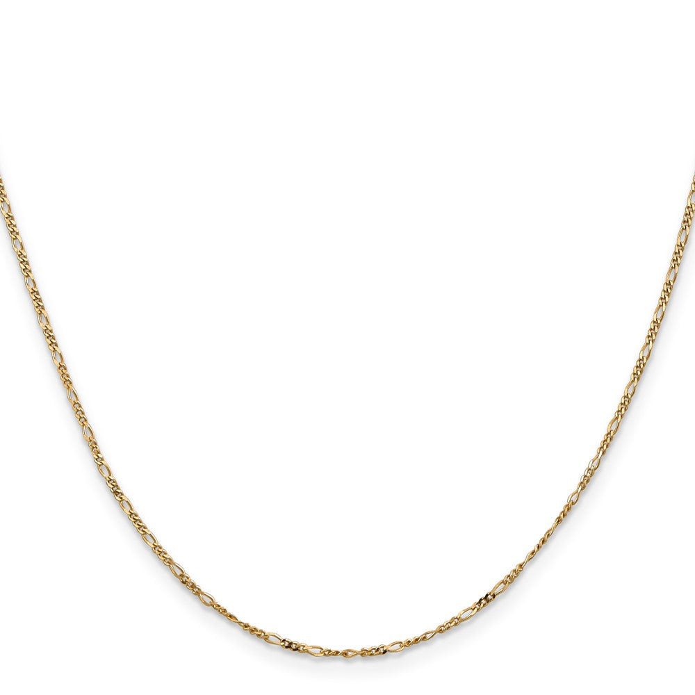 14k 1.25mm Flat Figaro Pendant Chain (1.32 grams)