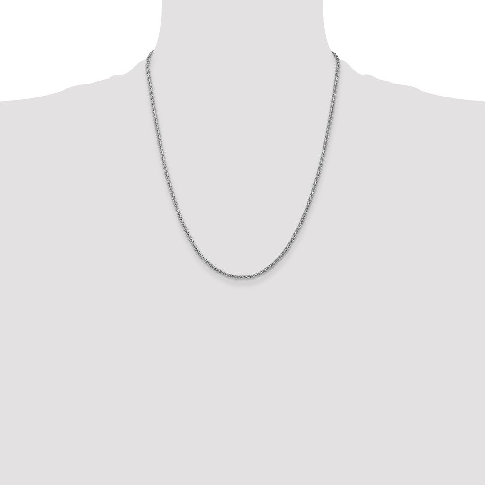 14k WG 2.25mm Parisian Wheat Chain (8.32 grams)