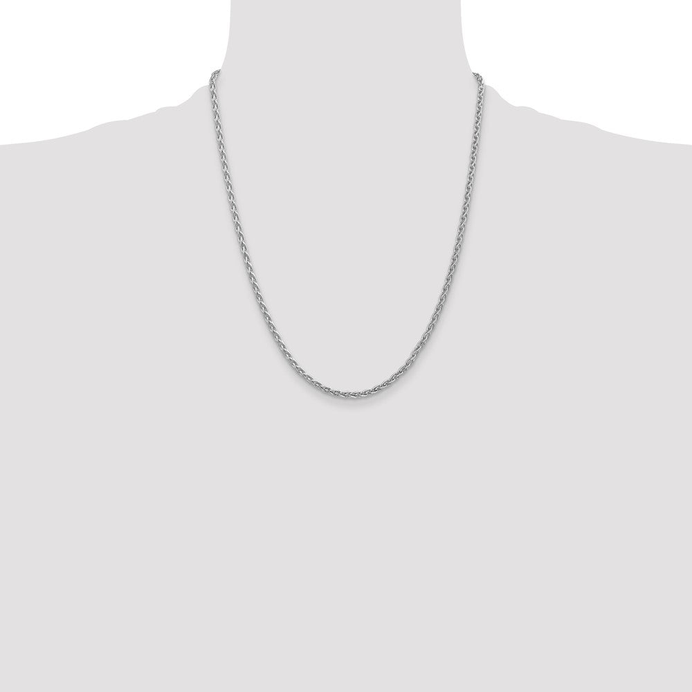 14k WG 3mm Parisian Wheat Chain (14.31 grams)