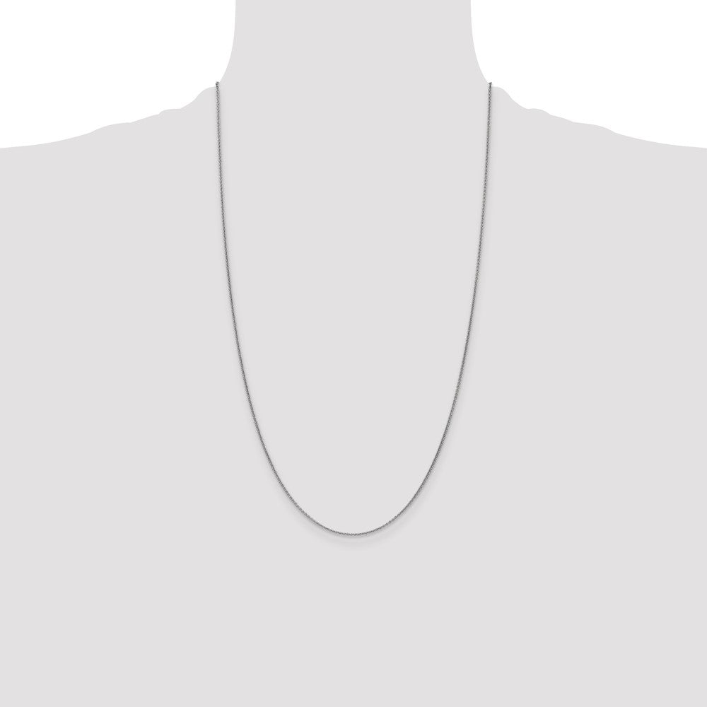 14k WG 1mm Round Open Link Cable Chain (1.57 grams)