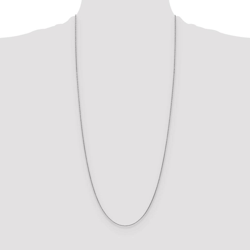 14k WG 1mm Round Open Link Cable Chain (1.57 grams)