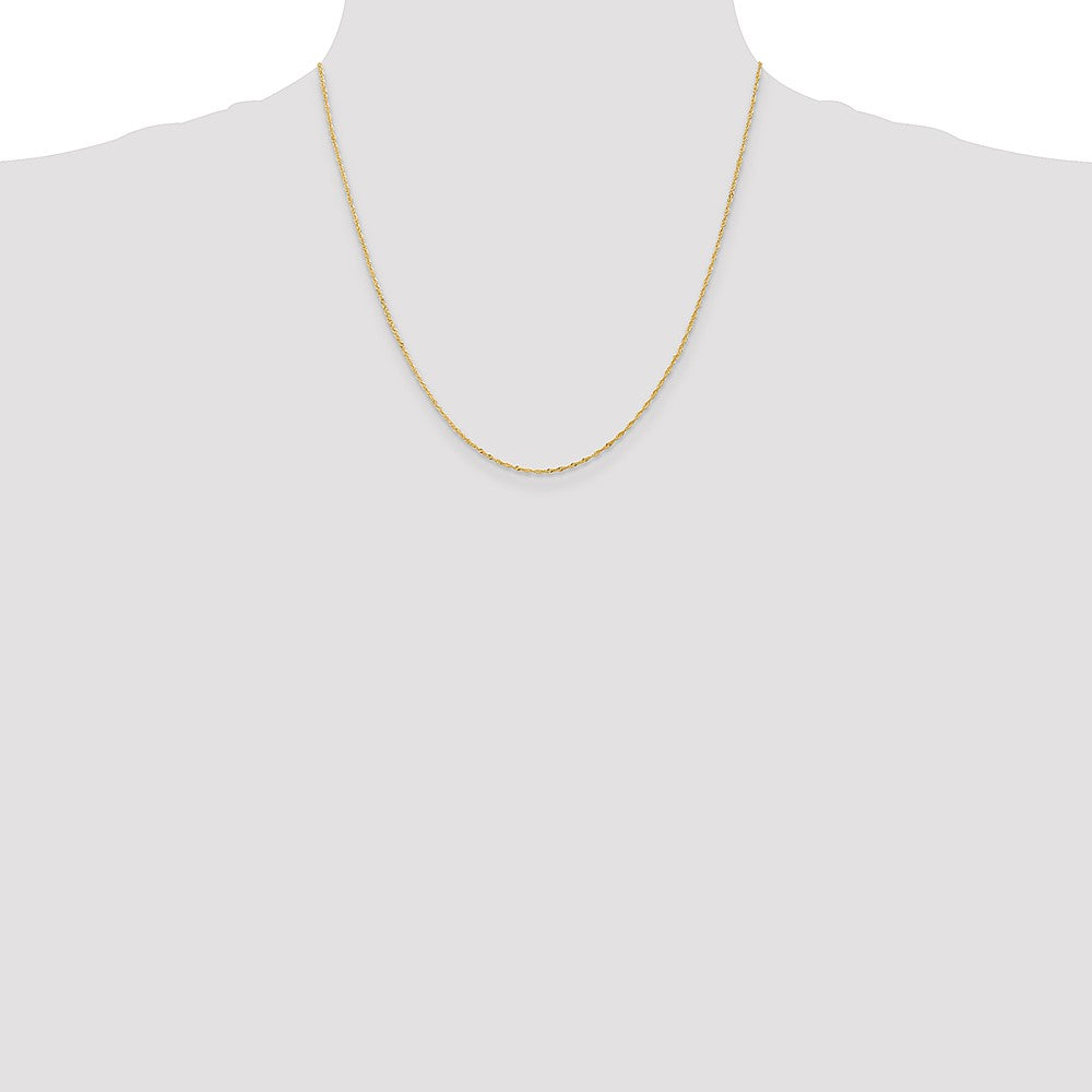 14k 1.10mm Singapore Chain (0.87 grams)