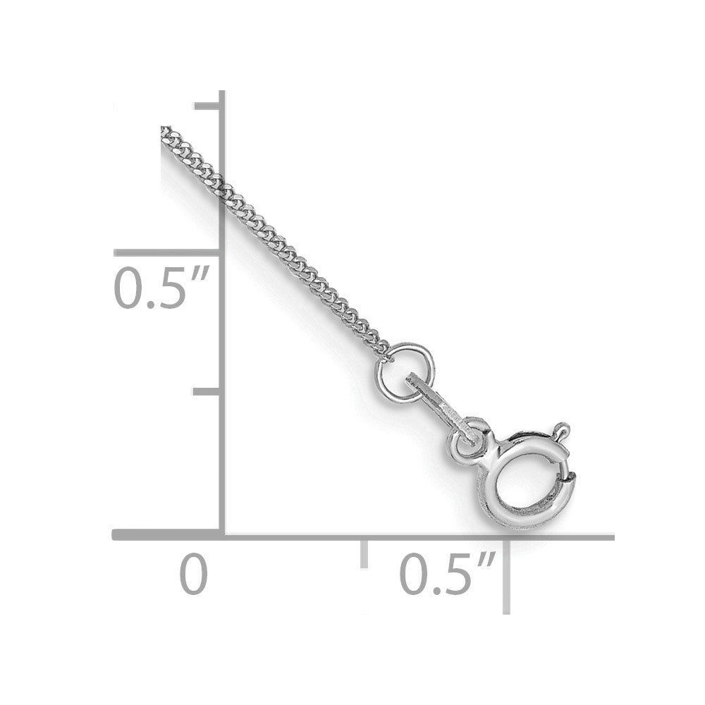 14k WG .9mm Curb Chain Bracelet (0.70 grams)