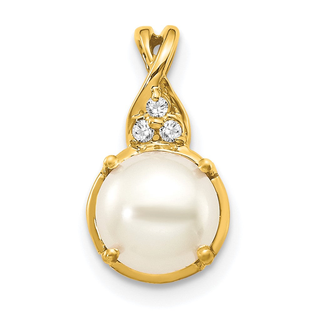 14k FWC Pearl and Diamond Pendant (1.02 grams)