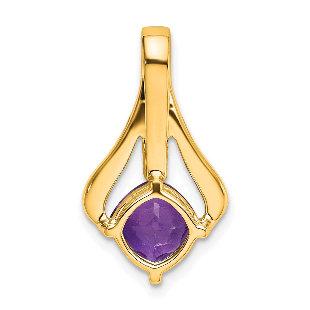 14k Amethyst and Diamond Pendant (1.9 grams)