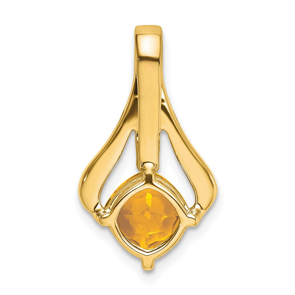 14k Citrine and Diamond Pendant (1.9 grams)