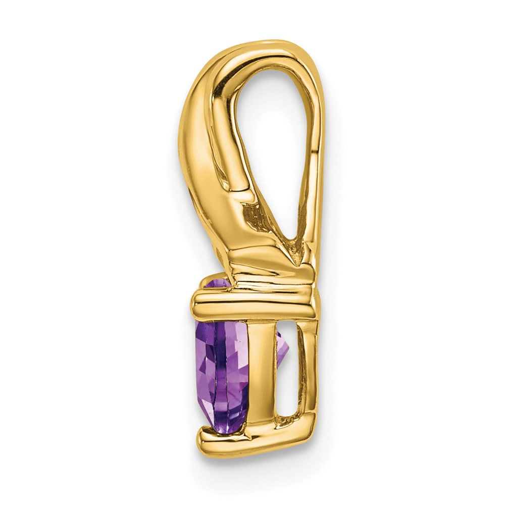 14k Trillion Amethyst and Diamond Pendant (1.45 grams)