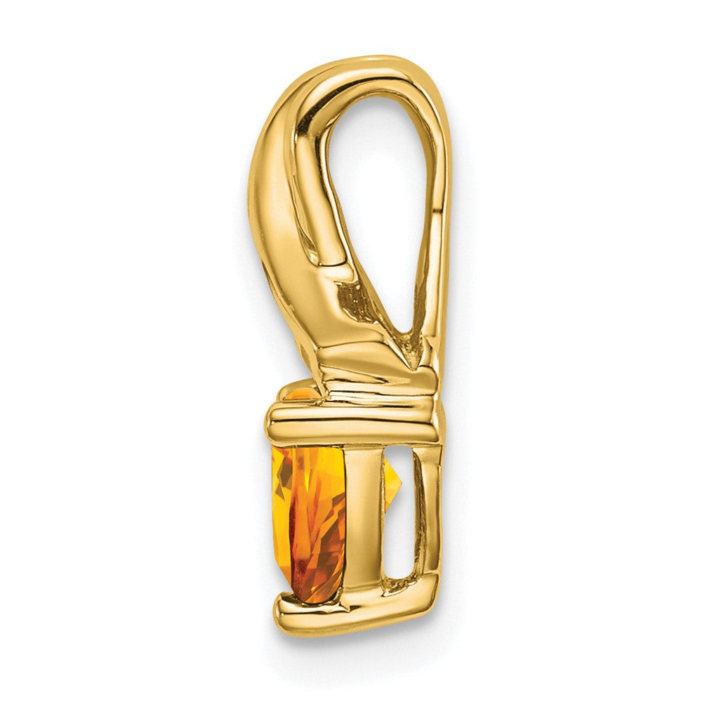 14k Trillion Citrine and Diamond Pendant (1.45 grams)
