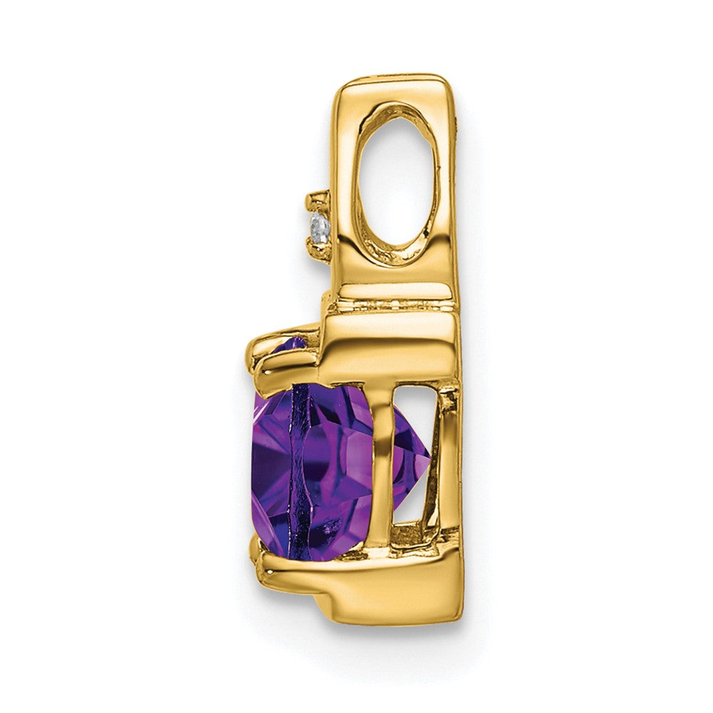 14k Amethyst and Diamond Pendant (0.95 grams)