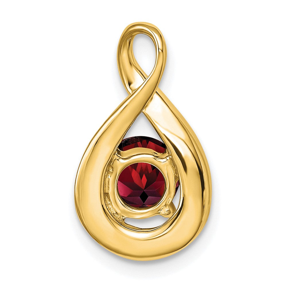 14k Garnet and Diamond Pendant (2.15 grams)