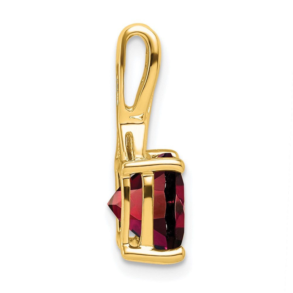 14k Cushion Garnet and Diamond Pendant (1.15 grams)