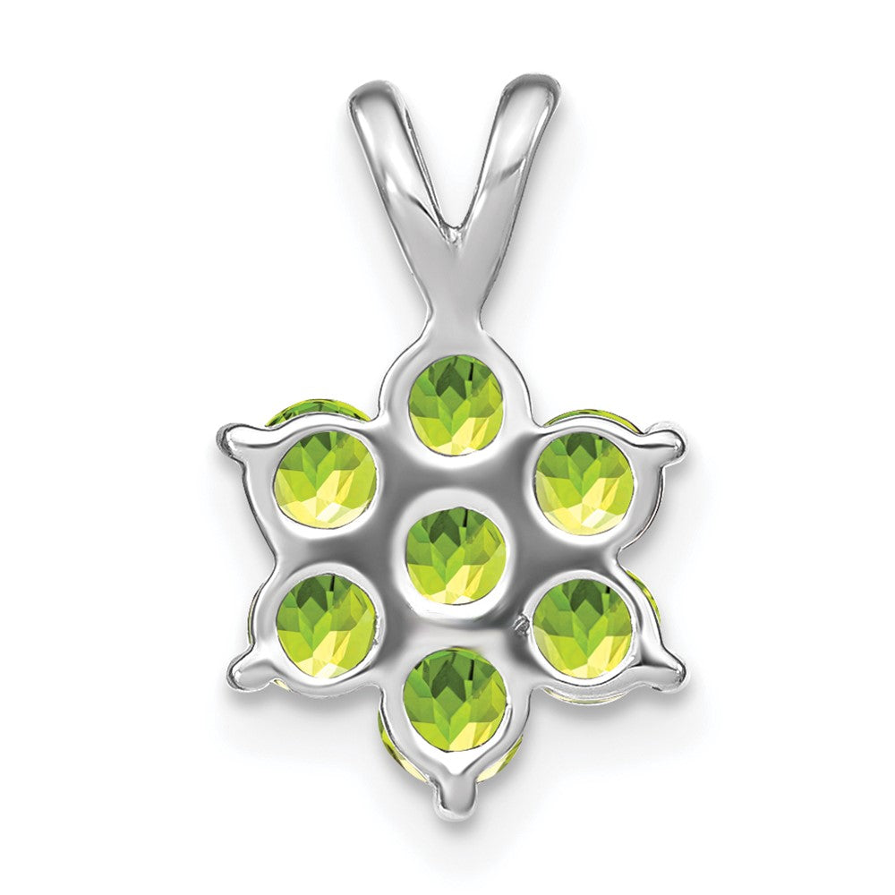 14k White Gold Peridot Floral Pendant (0.65 grams)