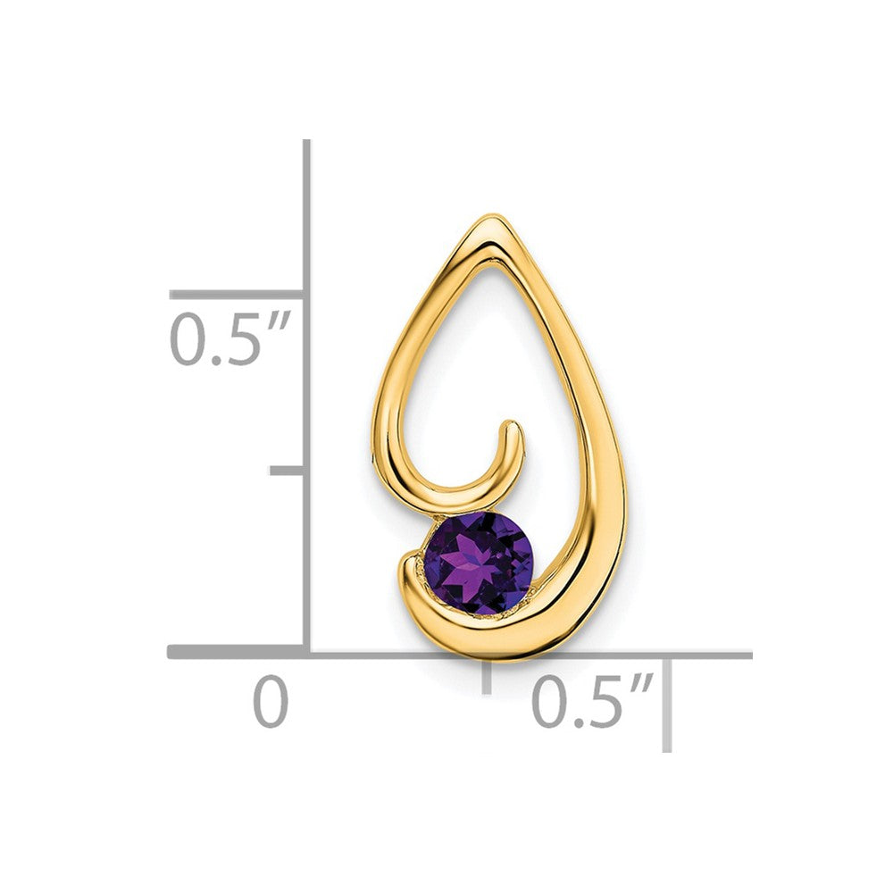 14k Amethyst Chain Slide (1.45 grams)
