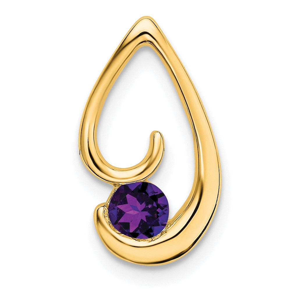 14k Amethyst Chain Slide (1.45 grams)