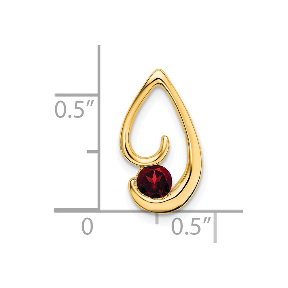 14k Garnet Chain Slide (1.45 grams)