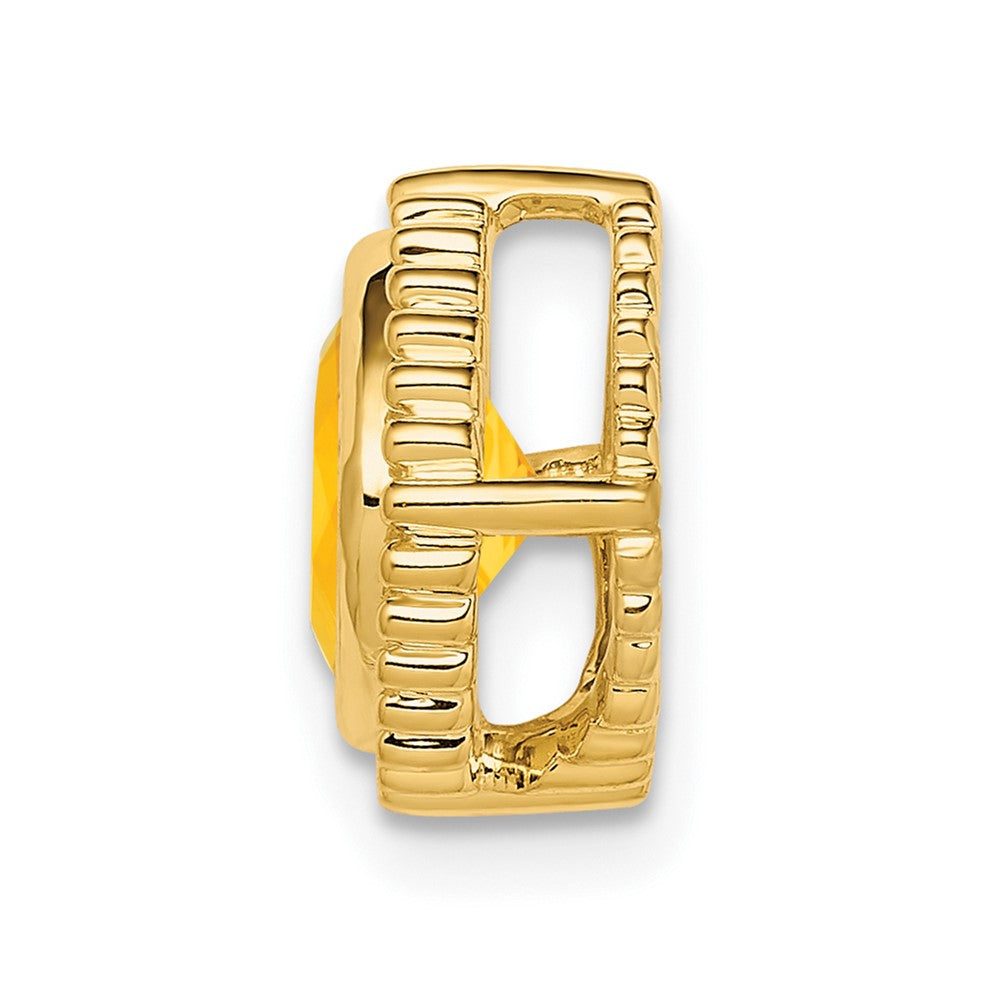 14k Cushion Citrine Chain Slide (1.6 grams)