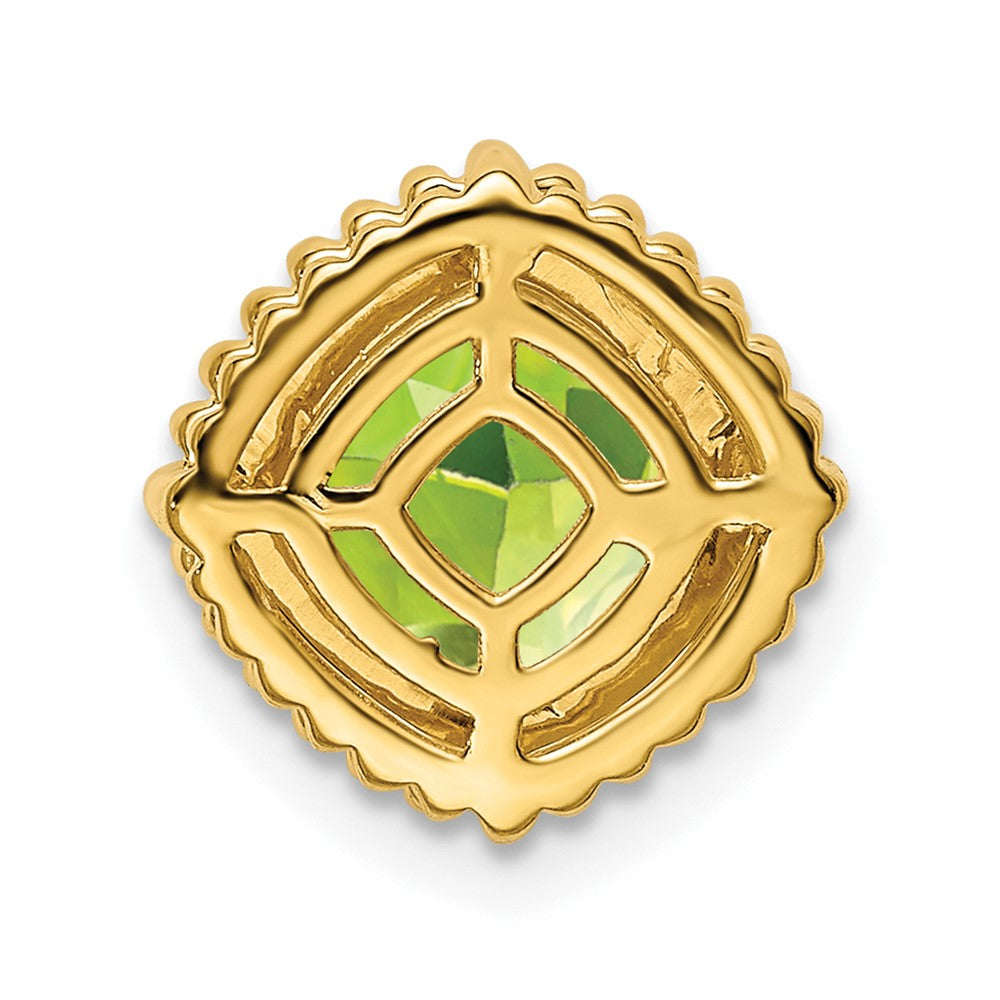 14k Cushion Peridot Chain Slide (1.6 grams)