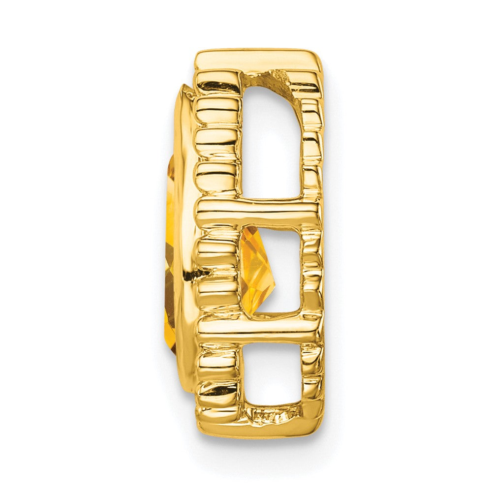 14k Pear Citrine Chain Slide (2.15 grams)
