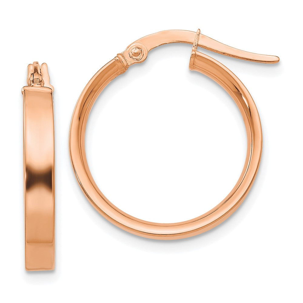 14k Rose Gold 19 mm Small Hoop Earrings (1.48 grams)