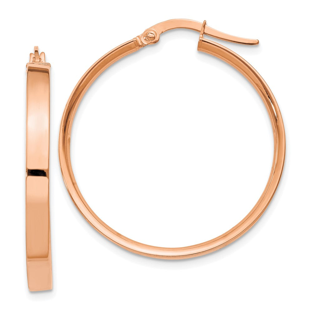14k Rose Gold 29 mm Large Hoop Earrings (1.93 grams)