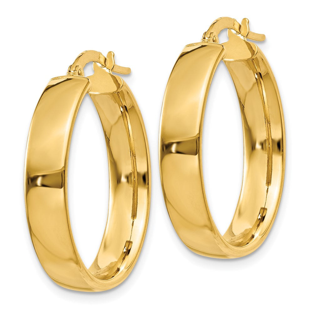 14k Yellow Gold 4.75 mm Large Hoop Earrings (2.64 grams)