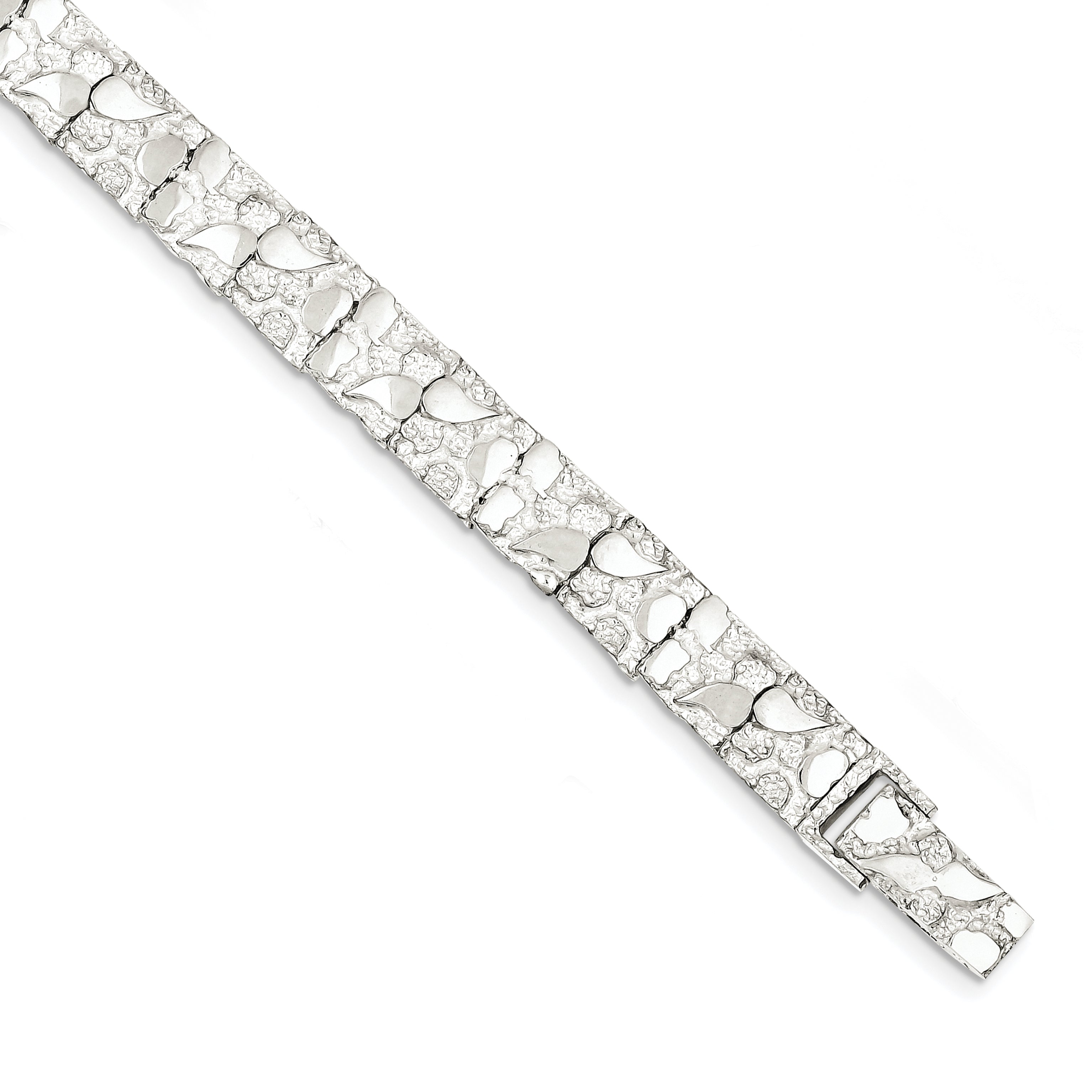 Sterling Silver 9mm Nugget Bracelet (17.48 grams)