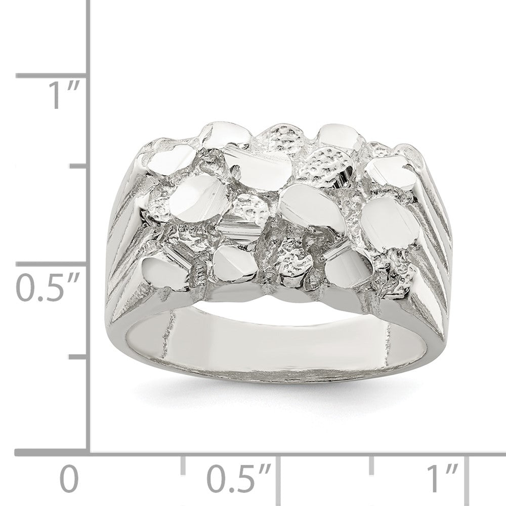 Sterling Silver Men's Nugget Ring (8.55 grams)