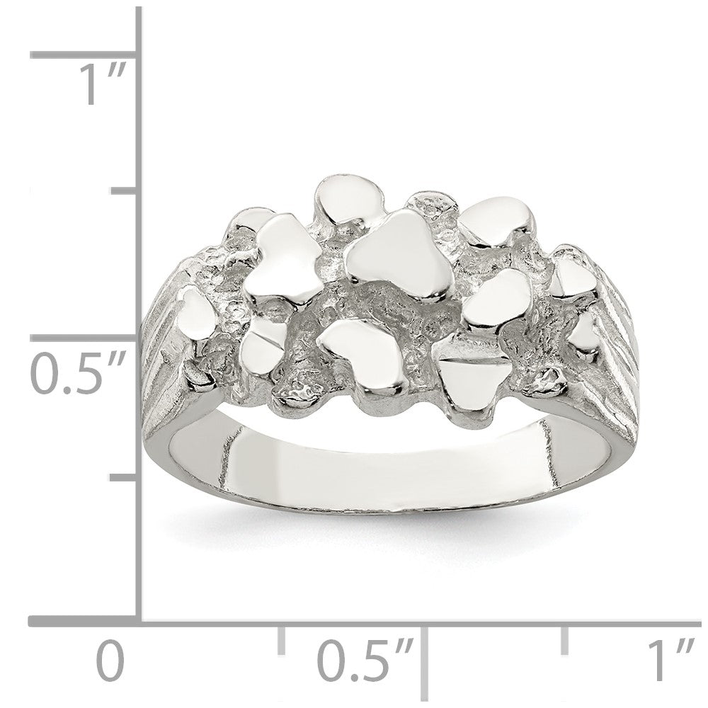 Sterling Silver Men's Nugget Ring (4.67 grams)