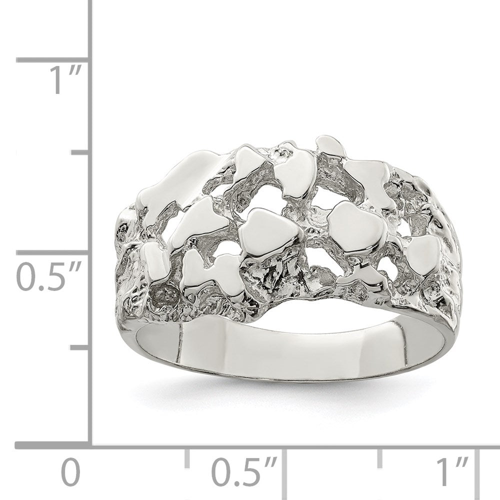 Sterling Silver Men's Nugget Ring (5.85 grams)