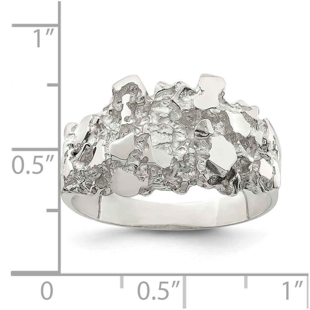 Sterling Silver Men's Nugget Ring (5.12 grams)