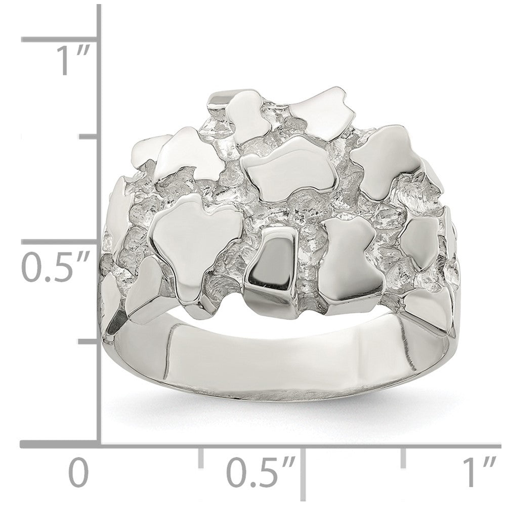 Sterling Silver Men's Nugget Ring (6.21 grams)