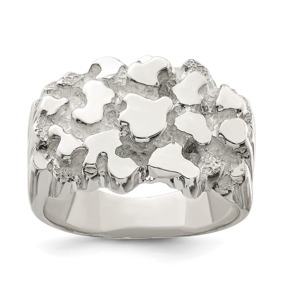 Sterling Silver Men's Nugget Ring (12.23 grams)