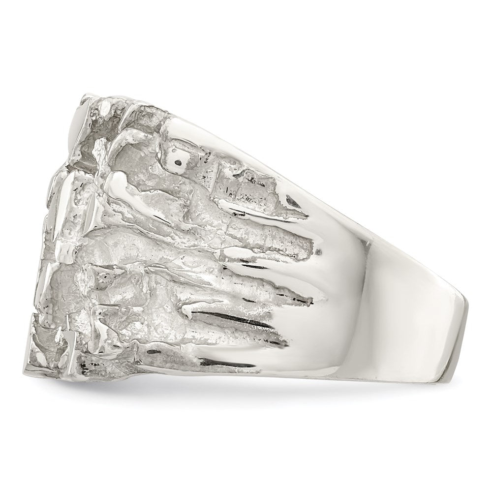 Sterling Silver Men's Nugget Ring (9.72 grams)